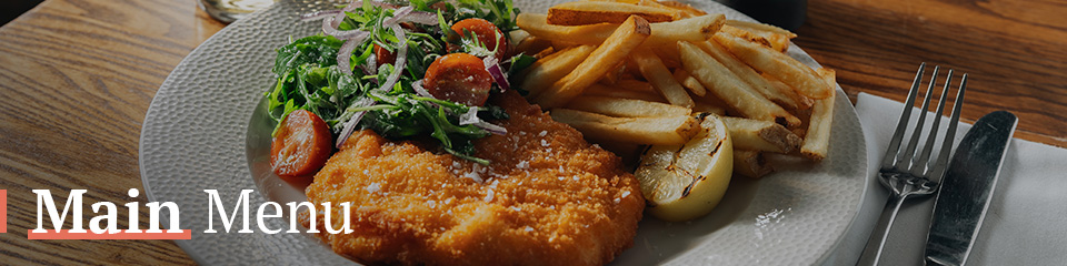 Main Menu at The Prince of Wales Feathers